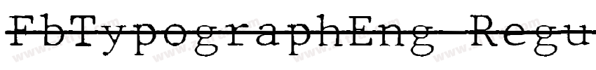 FbTypographEng Regul字体转换